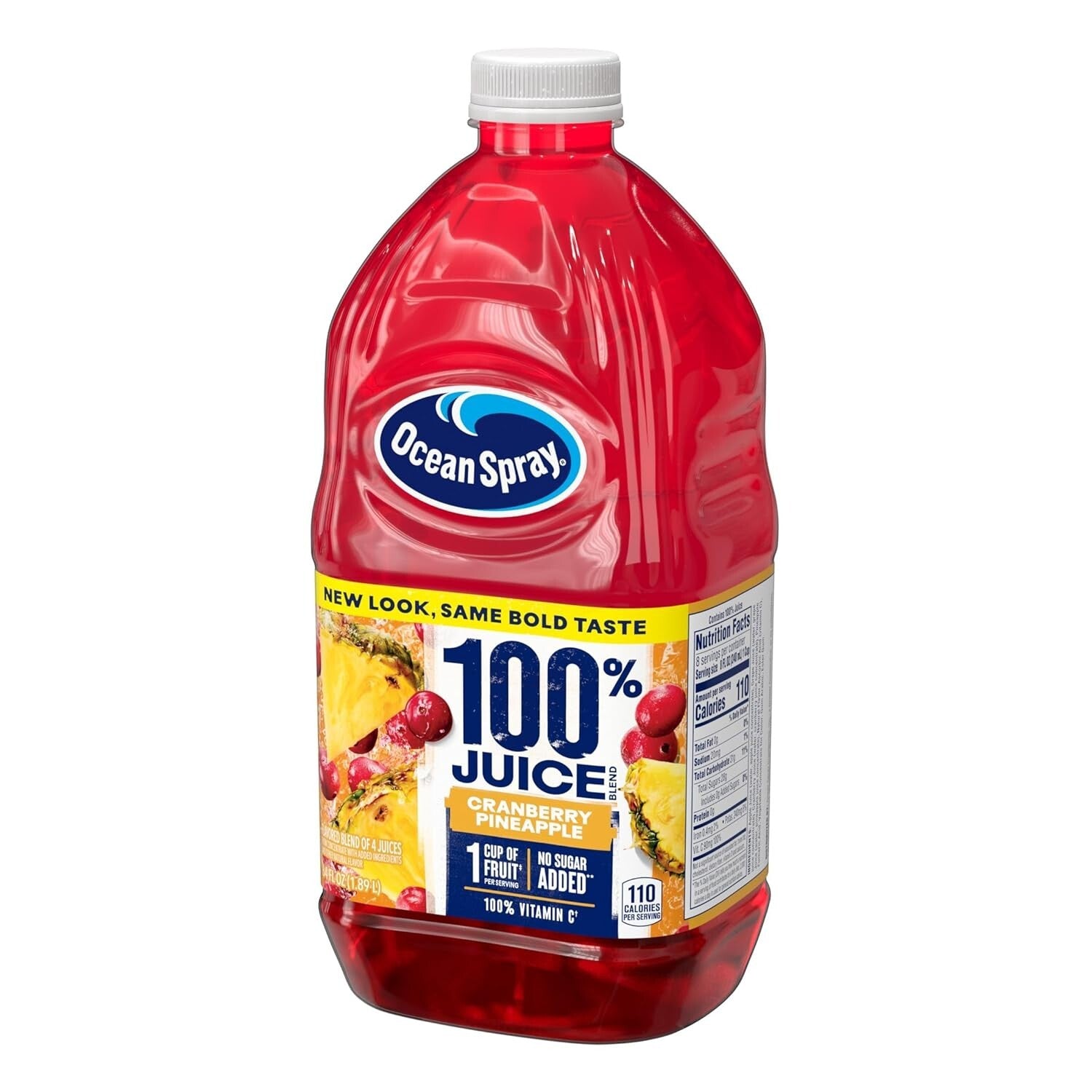 100% Juice Cranberry Pineapple Blend - 8 Bottles of Refreshing Satisfaction