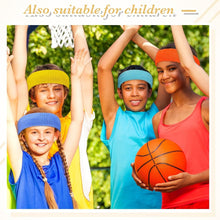 Load image into Gallery viewer, 60 Pack Neon Sports Sweatbands - Breathable Headbands for Active Lifestyle