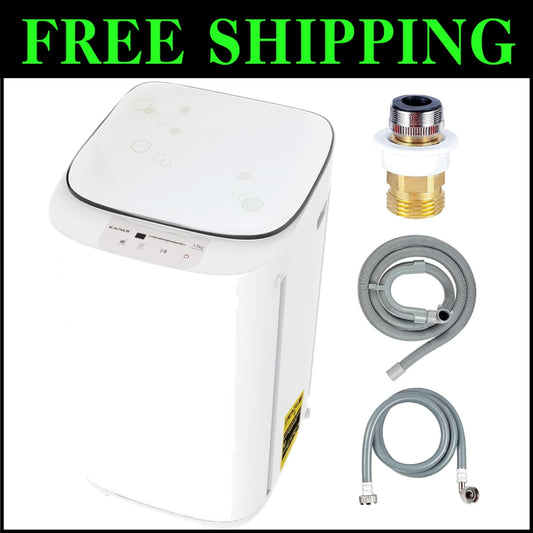 Compact 2-in-1 Fully Automatic Washing Machine with Built-in Pump, 8 lbs Cap