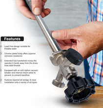Load image into Gallery viewer, Frost-Free 10'' Chrome Plated Brass Sillcock with Vacuum Breaker - Anti-Siphon