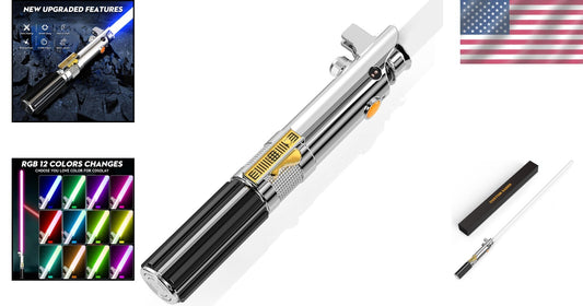 RGB Dueling Lightsaber with 39 Sound Effects - Perfect for Cosplay & Collecting