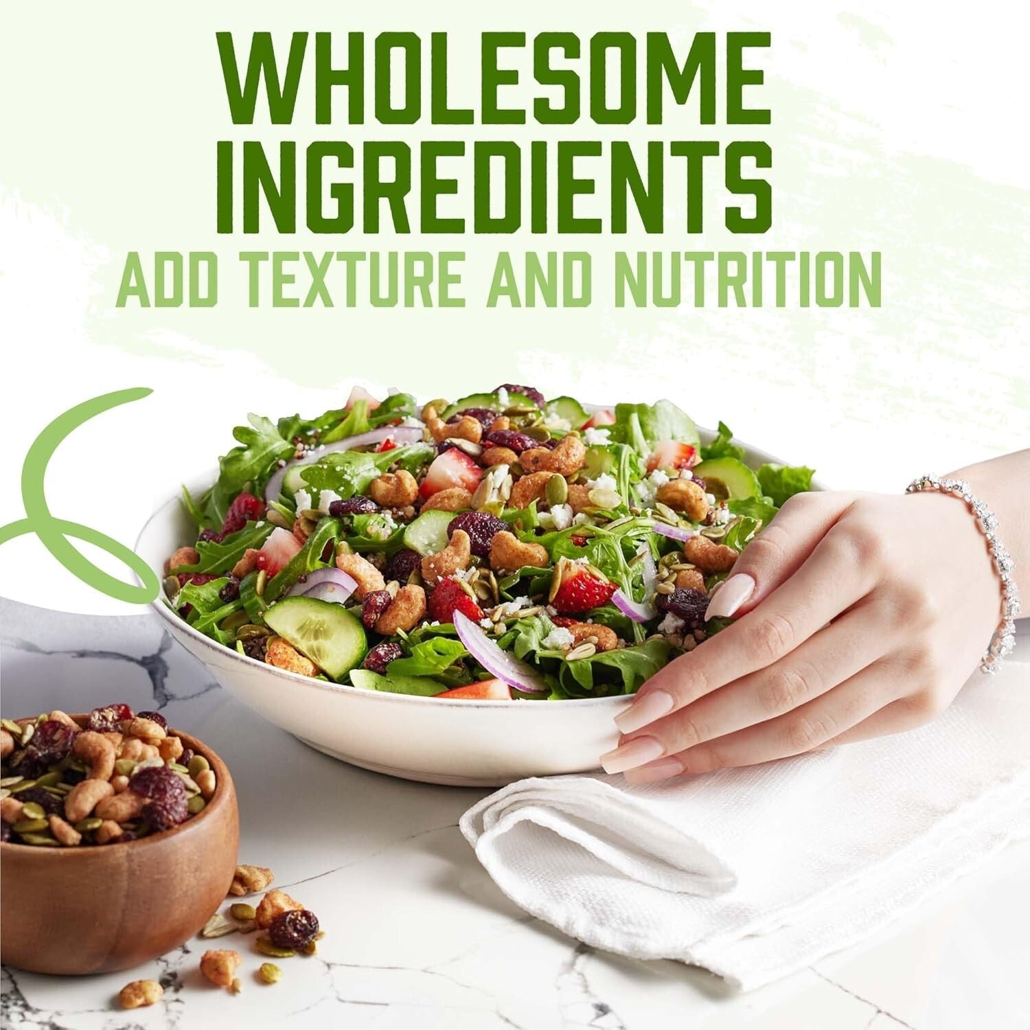 Delicious Organic Salad Topper: Crunchy Seeds & Strawberry Cashews - Gluten-Free