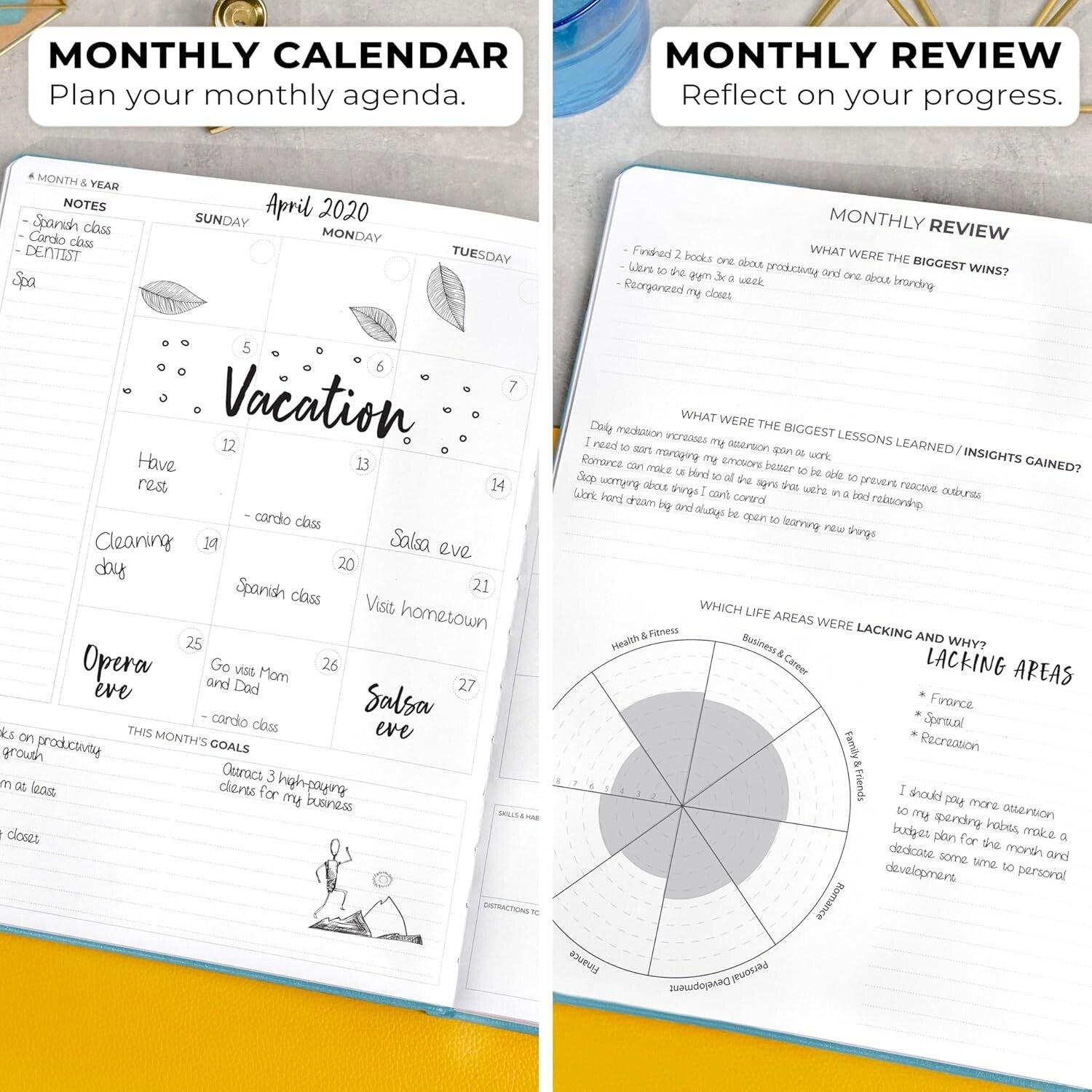 A4 Aquamarine Planner Pro: Undated Weekly & Monthly Organization with Budgeting
