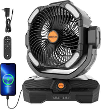 Load image into Gallery viewer, Portable 45000mAh Rechargeable Fan with Touch Control &amp; Oscillation for Outdoors