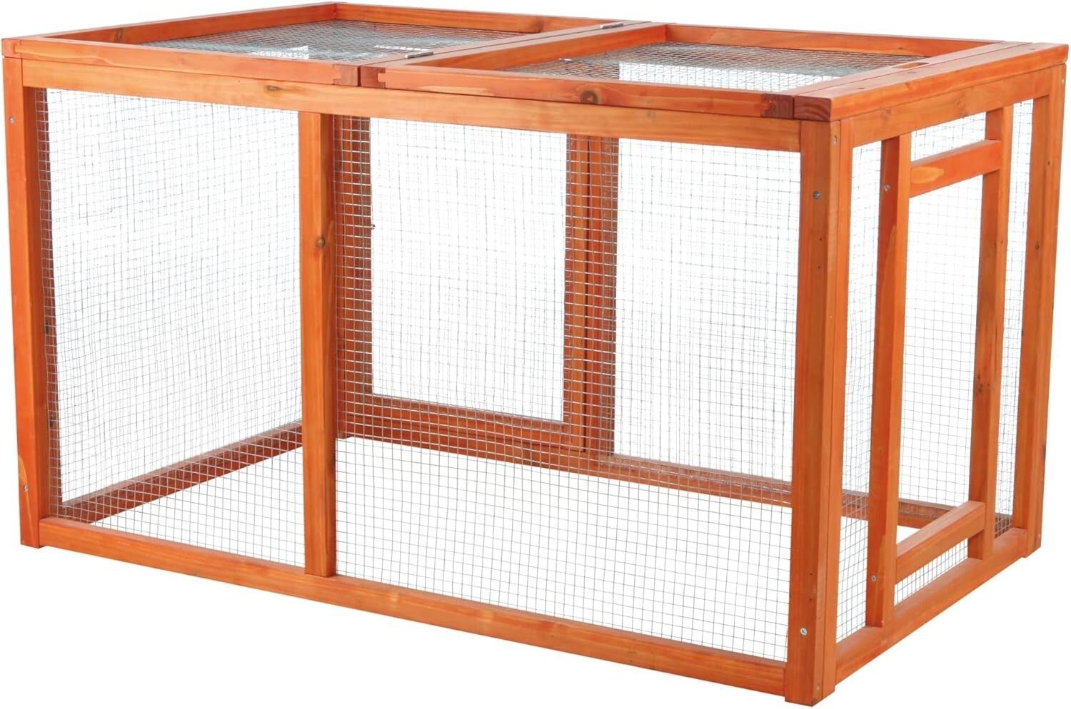 Durable Outdoor Chicken Enclosure - Mesh-Covered Run for Chickens & Ducks