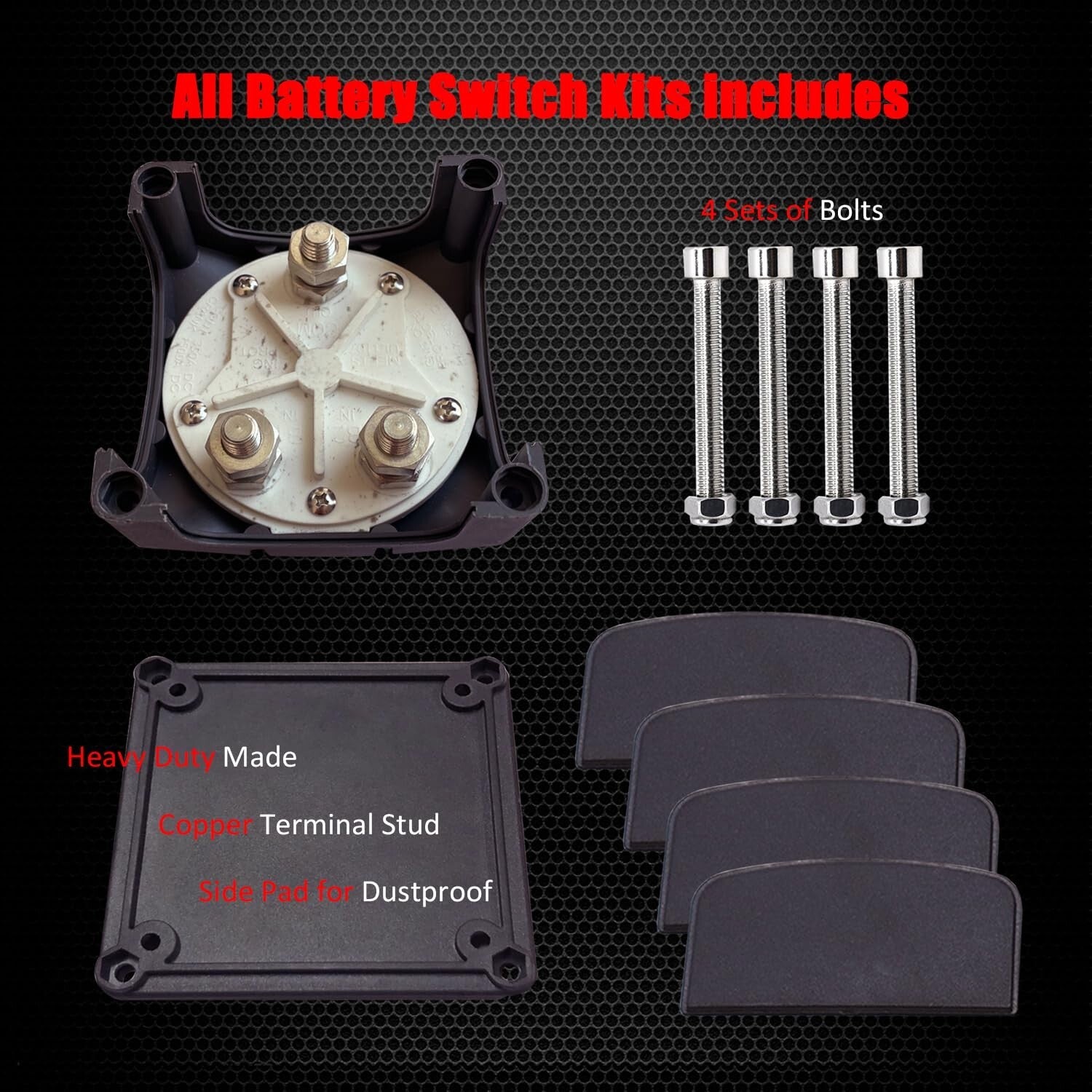 Durable 4.3" High Current Switch for 12-48V Battery Isolation - Marine & Vehicle