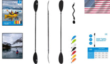 Load image into Gallery viewer, 95in Kayak Paddle: High-Quality Aluminum &amp; Fiberglass for Optimal Performance