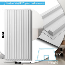 Load image into Gallery viewer, Versatile 24x48in 3D Slat PVC Wall Panels - 12 Packs for Stunning Interiors