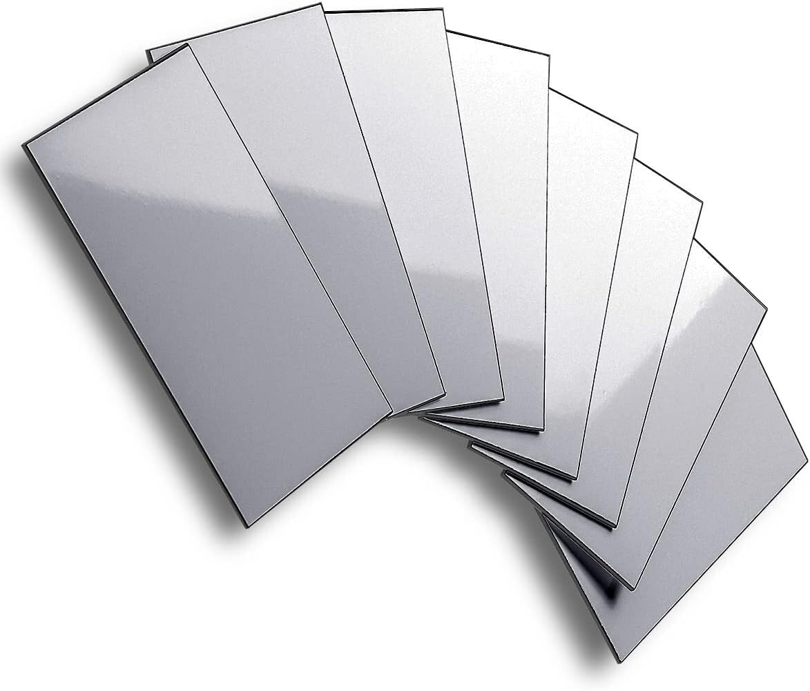 Elegant 100-Piece Polished Grey PVC Wall Tiles - Easy DIY for Kitchen & Bathroom