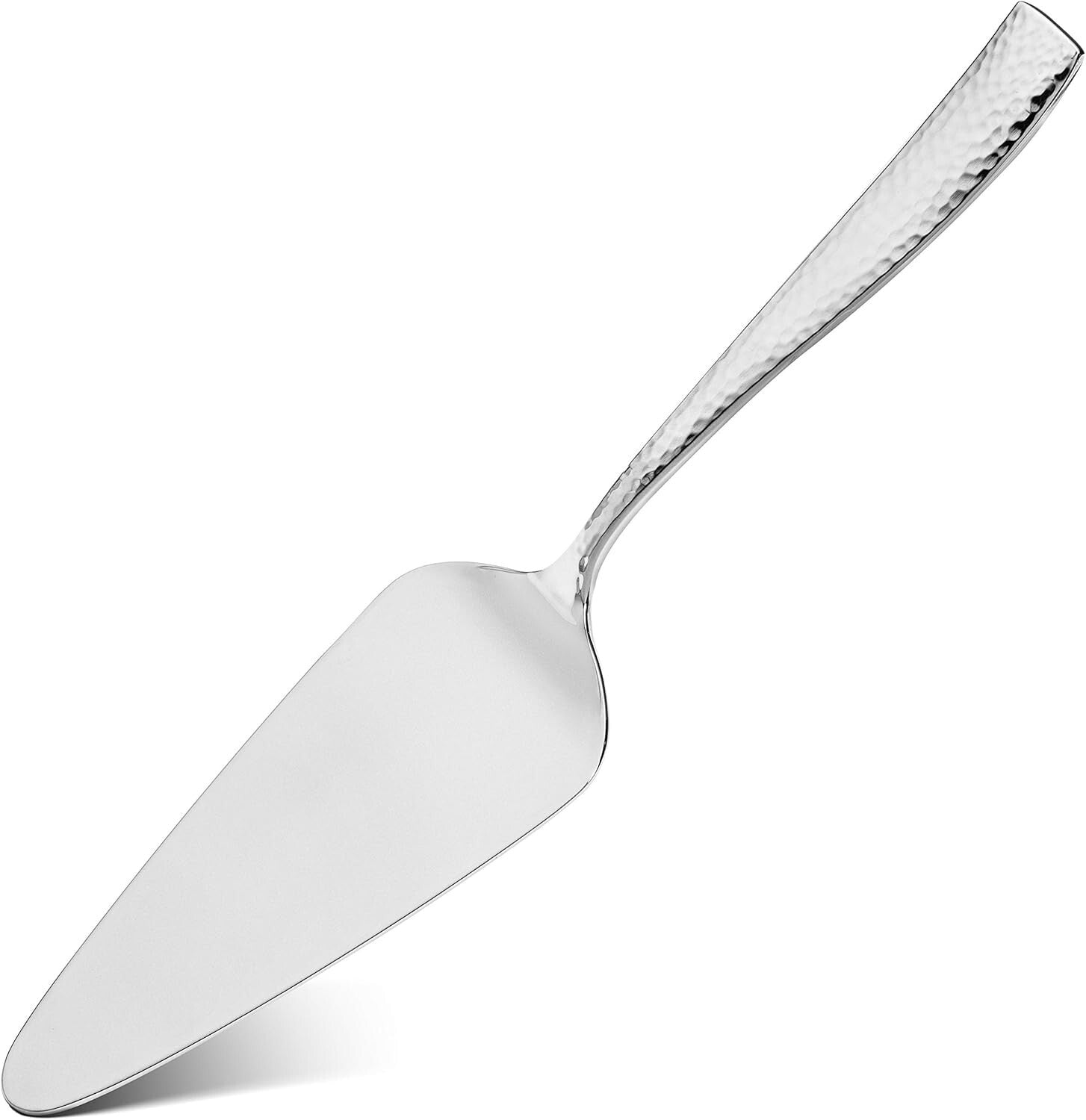 Elegant 8-Piece Hammered Stainless Steel Serving Utensil Set - Dishwasher Safe