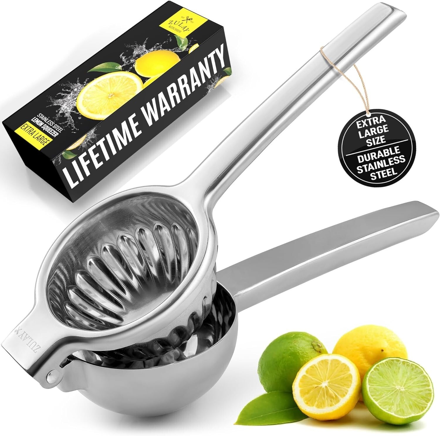 Extra Large Stainless Steel Lemon Squeezer - Effortless Juicing for Your Kitchen