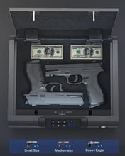 Load image into Gallery viewer, Secure Gun Safe with Biometric Access and USB Rechargeable Battery - Ideal Size