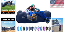 Load image into Gallery viewer, Extra-Large Inflatable Hammock Chair - Water Resistant &amp; Weight Capacity 650 lbs