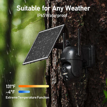 Load image into Gallery viewer, 360° Live View Solar Security Camera - 4G LTE, PIR Motion Detection, Waterproof