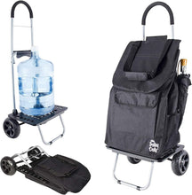 Load image into Gallery viewer, Bigger Trolley Dolly - Foldable Lightweight Shopping Cart with Heavy-Duty Wheels
