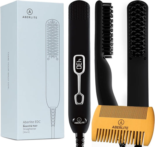 Heated Beard Straightening Brush - Perfect Grooming Tool for Men’s Beards