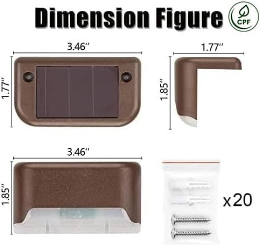 Energy-Efficient Waterproof Solar Lights – 20-Pack for Steps, Patios, & Yards