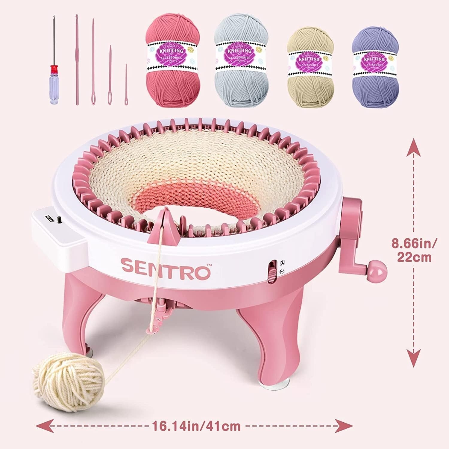 Compact 48 Needles Knitting Machine – The Ultimate Crochet Kit for Beginners