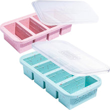 Load image into Gallery viewer, BPA-Free 1 Cup Silicone Freezer Tray with Convenient Lids for Organized Freezing