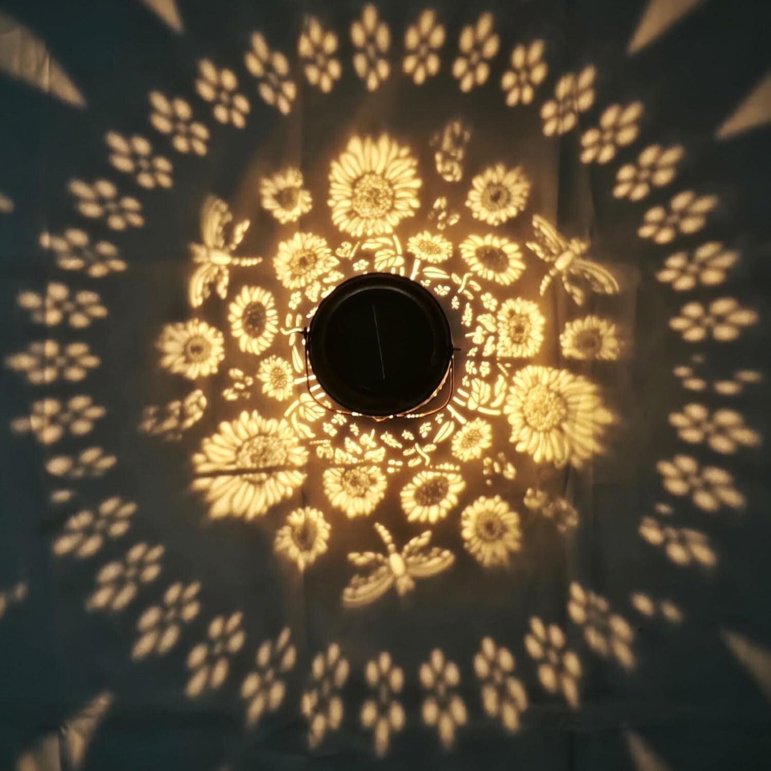 Durable Waterproof Sunflower Lanterns - 2-Pack LED Dragonfly Lights for Outdoors