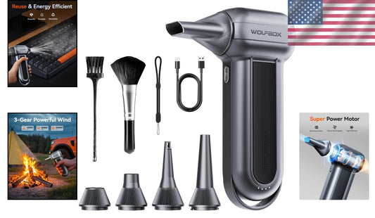 Rechargeable Air Duster with 3 Speed Settings - Versatile Cleaning Solution