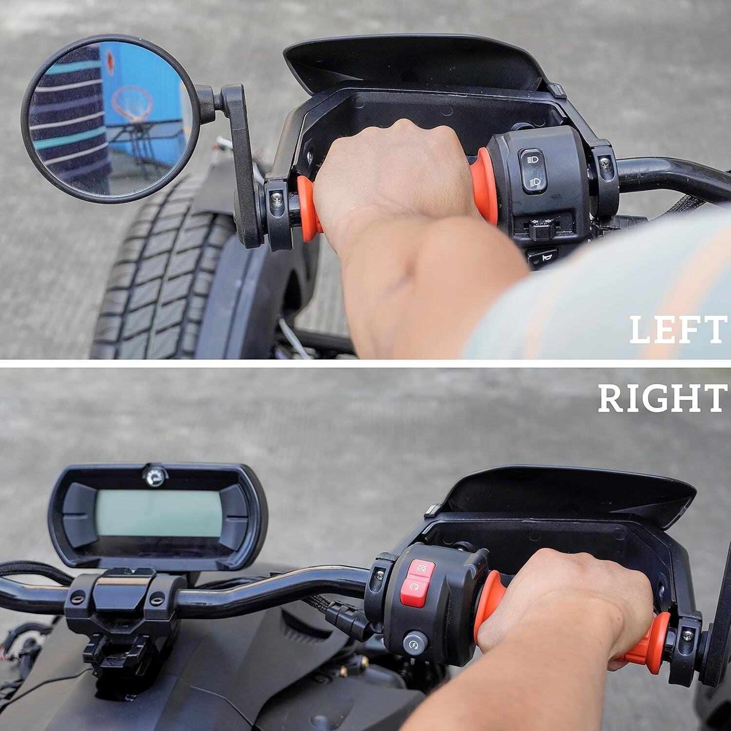 Stylish Black Handguards Protector Wind Deflector for All Can-Am Ryker Models