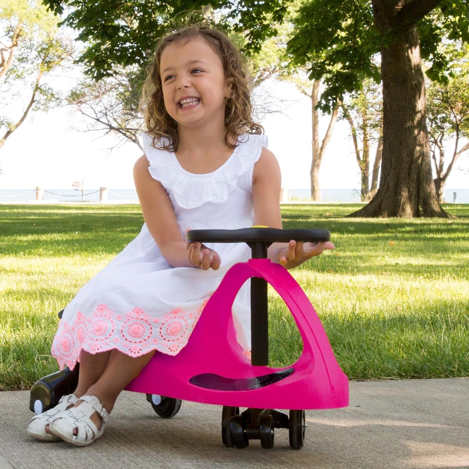 Lil' Rider Pink Wiggle Car – Safe, Battery-Free Ride-On for Toddlers