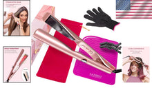 Load image into Gallery viewer, Professional Heat-Up Flat Iron &amp; Curling Iron: 12 Temp Settings &amp; Mat Included