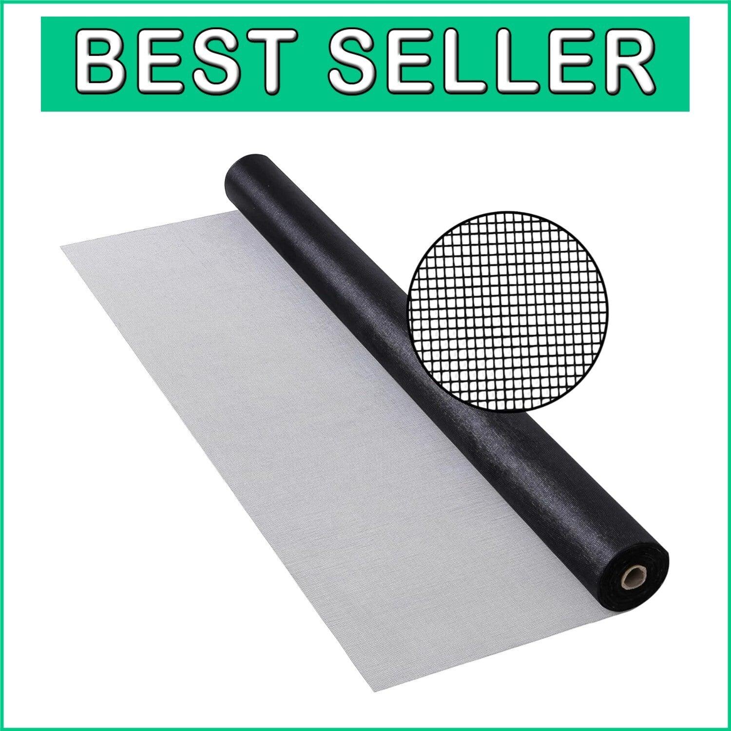 Durable Fiberglass Window Screen Roll - Easy Install & Cut to Size 36"x100'