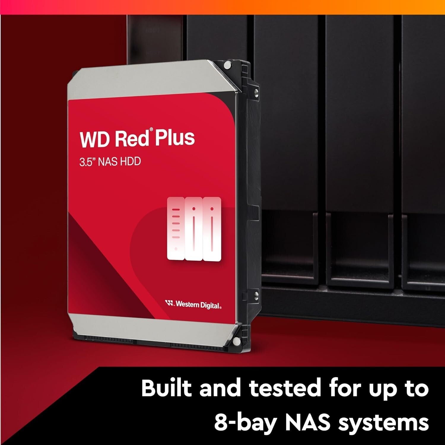 Reliable 10TB WD Red Plus Hard Drive - Designed for 24x7 NAS Performance