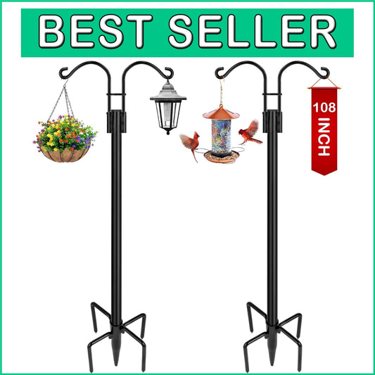 Adjustable Heavy Duty Double Arm Garden Hooks for Elegant Outdoor Spaces