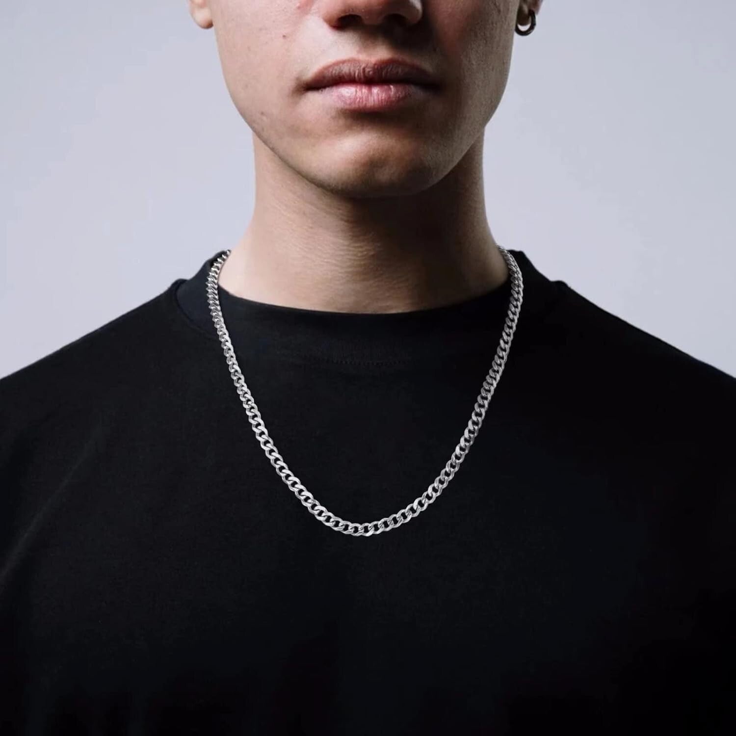 Chunky Stainless Steel Cuban Link Chain for Men – Elegant Gift for Father's Day