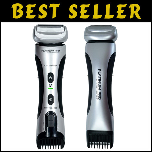 Rechargeable MANGROOMER Body Groomer for Manscaping & Grooming with Bonus Foil