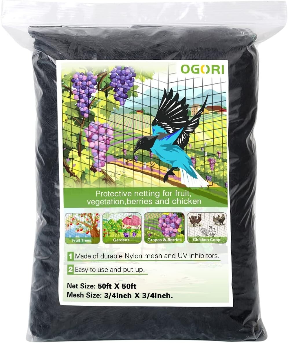 Durable 50' x 50' Garden Netting - Protect Your Plants from Birds and Animals