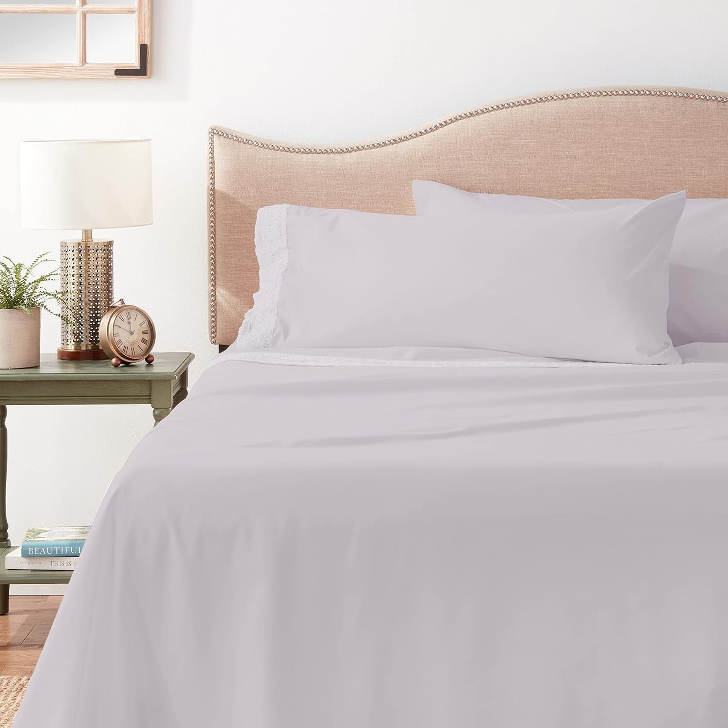 Elegant 4-Piece King Microfiber Bed Sheet Set - Includes Fitted & Flat Sheets