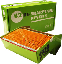 Load image into Gallery viewer, Premium 600 Pcs Woodcased No. 2 Pencils with Latex-Free Erasers - Pre-Sharpened