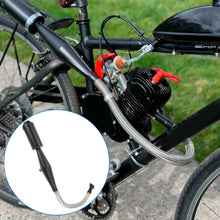 Load image into Gallery viewer, Polished Aluminum 2 Stroke Exhaust Muffler Silencer + Chain Tensioner for Bikes