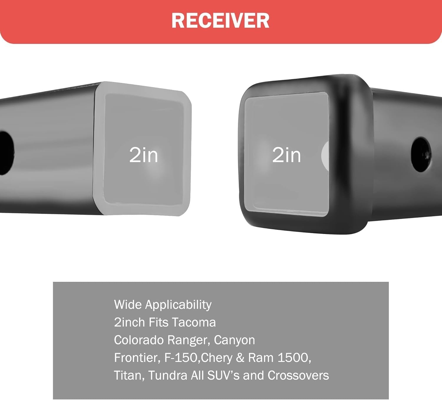 Adjustable Heavy Duty Trailer Hitch Ball Mount - 7500lbs Capacity, Fits 2-Inch