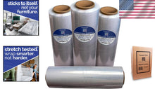 Load image into Gallery viewer, Commercial Quality 18" Stretch Film - 1500 Feet Clear, 4-Pack for Heavy Loads