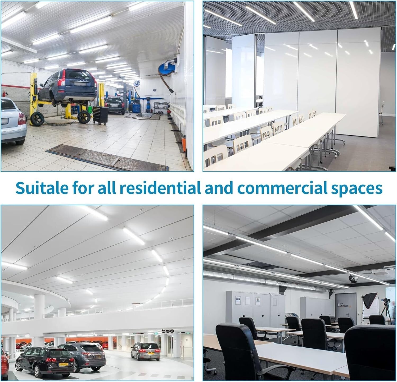 12 Pack 3FT T8 LED Bulbs, 14W Energy-Saving, Plug and Play Installation, 5000K