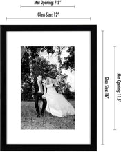 Load image into Gallery viewer, Classic Black Photo Frames - 12x16/8x12 Set of 4 for Vertical/Horizontal Display