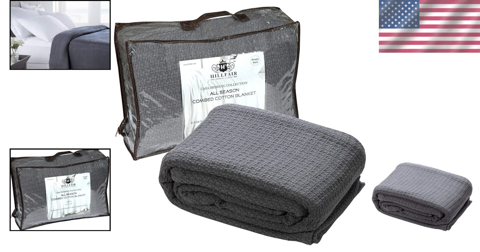 Durable Cozy Cotton Blankets King Size - Ideal for Reading, Napping, or Working
