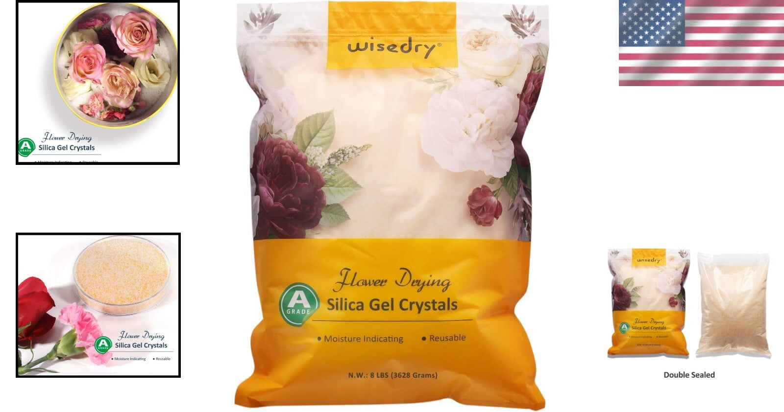 DIY Flower Drying with 8 LBs of High-Quality Color Indicating Silica Gel