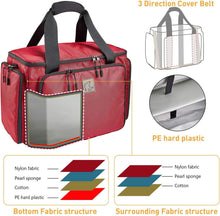 Load image into Gallery viewer, Versatile Red Sewing Machine Bag with Adjustable Trolley Handle – 19x11x13"
