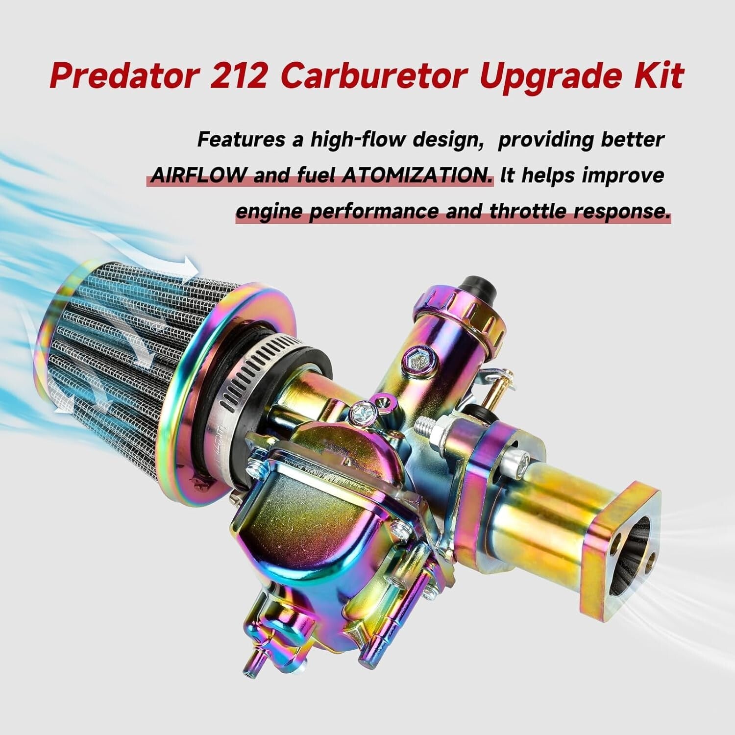 VM22 High-Performance Carburetor & Throttle Cable Kit - Fits Predator Mini Bikes