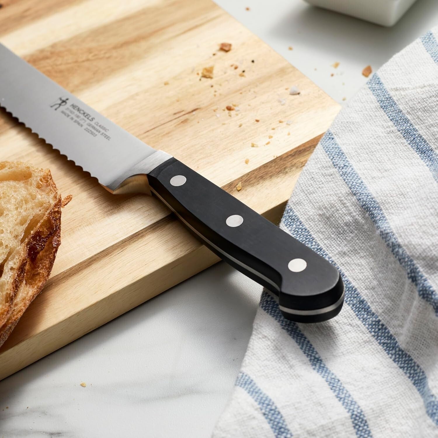 Classic 7-Inch Bread Knife - German Engineered for Precision & Durability