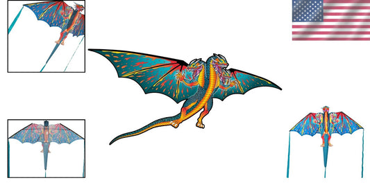 Ultimate 3D Dragon Kite - Lightweight Fiberglass, Family Fun & Adventure