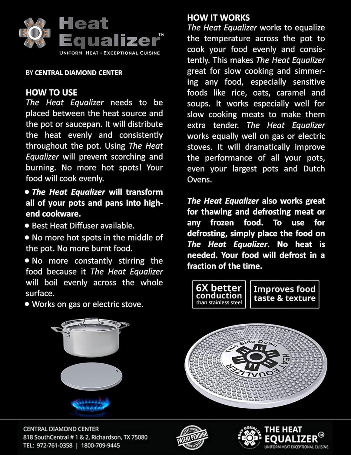 9.25-Inch High-Polish Diffuser for Gas & Electric Stoves - Energy Efficient