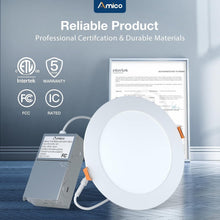 Load image into Gallery viewer, Versatile 5 Color Temperature Recessed LED Lights - 12 Pack Ultra-Thin Design