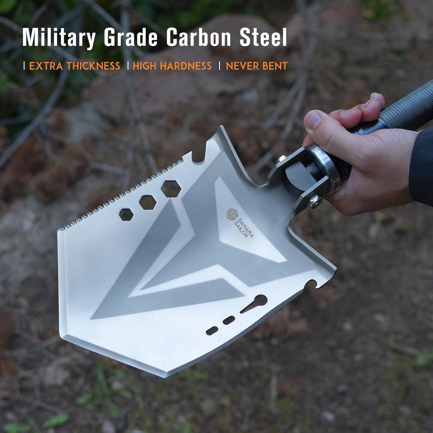 Compact High Carbon Steel Camping Axe with Extendable Handle - Versatile Gear